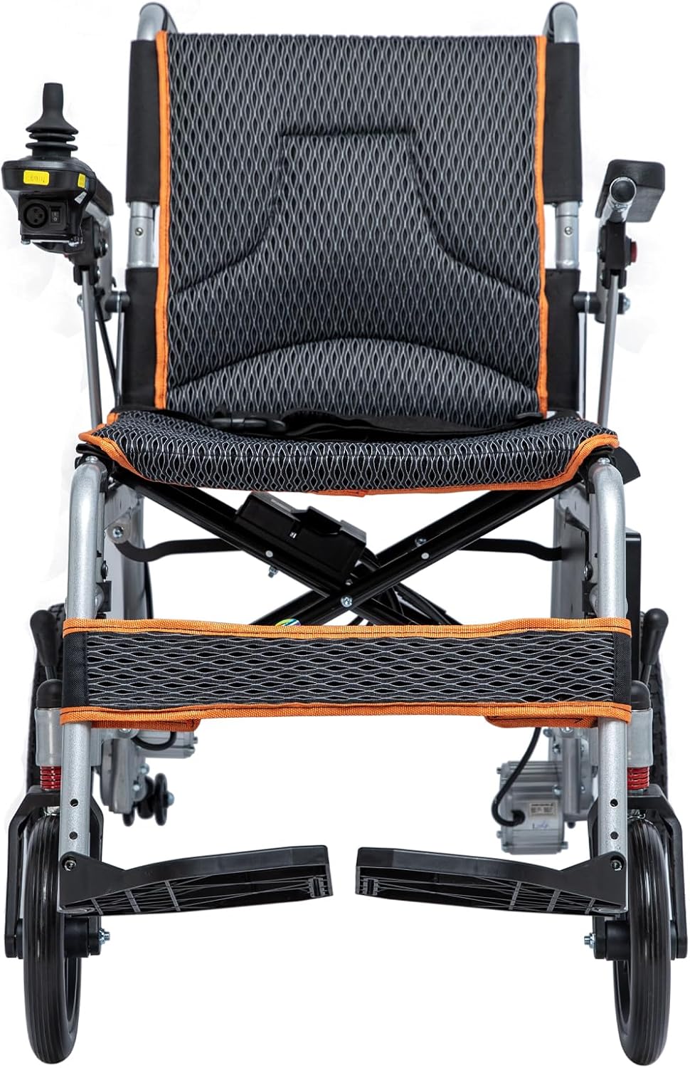 33 lbs Ultra Lightweight Electric Wheelchair for Adults, Airline Approved Foldable Power Chair with SOS & Mute Button, Portable Motorized Wheelchair with Removable Battery